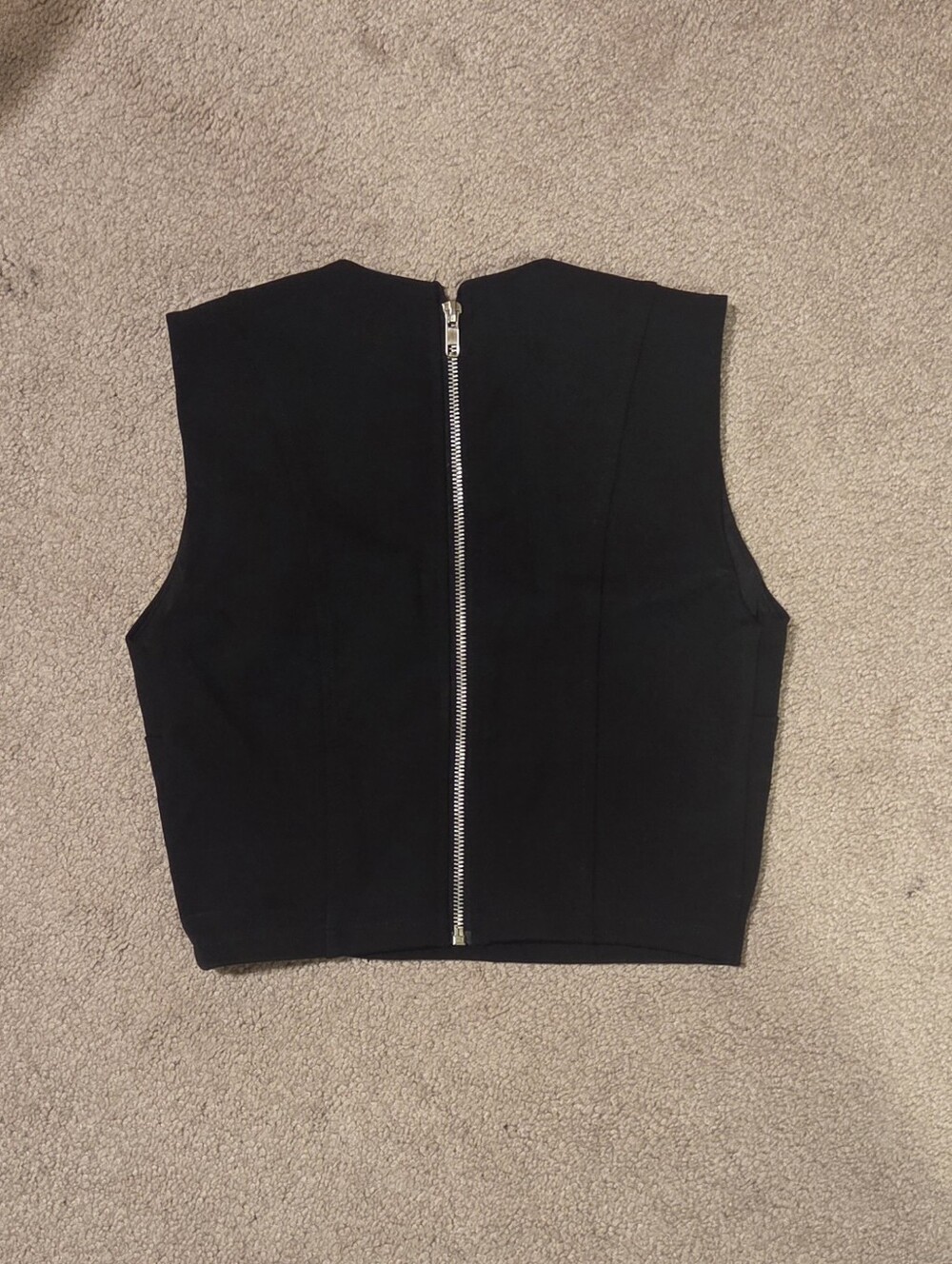 Forever 21 Black Square Neck Crop Tank Top - Picture 3 of 3
